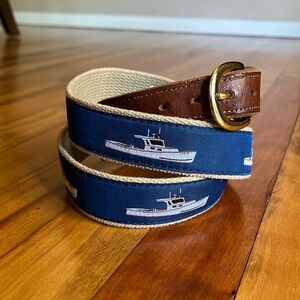 Preston Nautical Lobster Boat Bel, Made in New England USA, Leather - Size 40